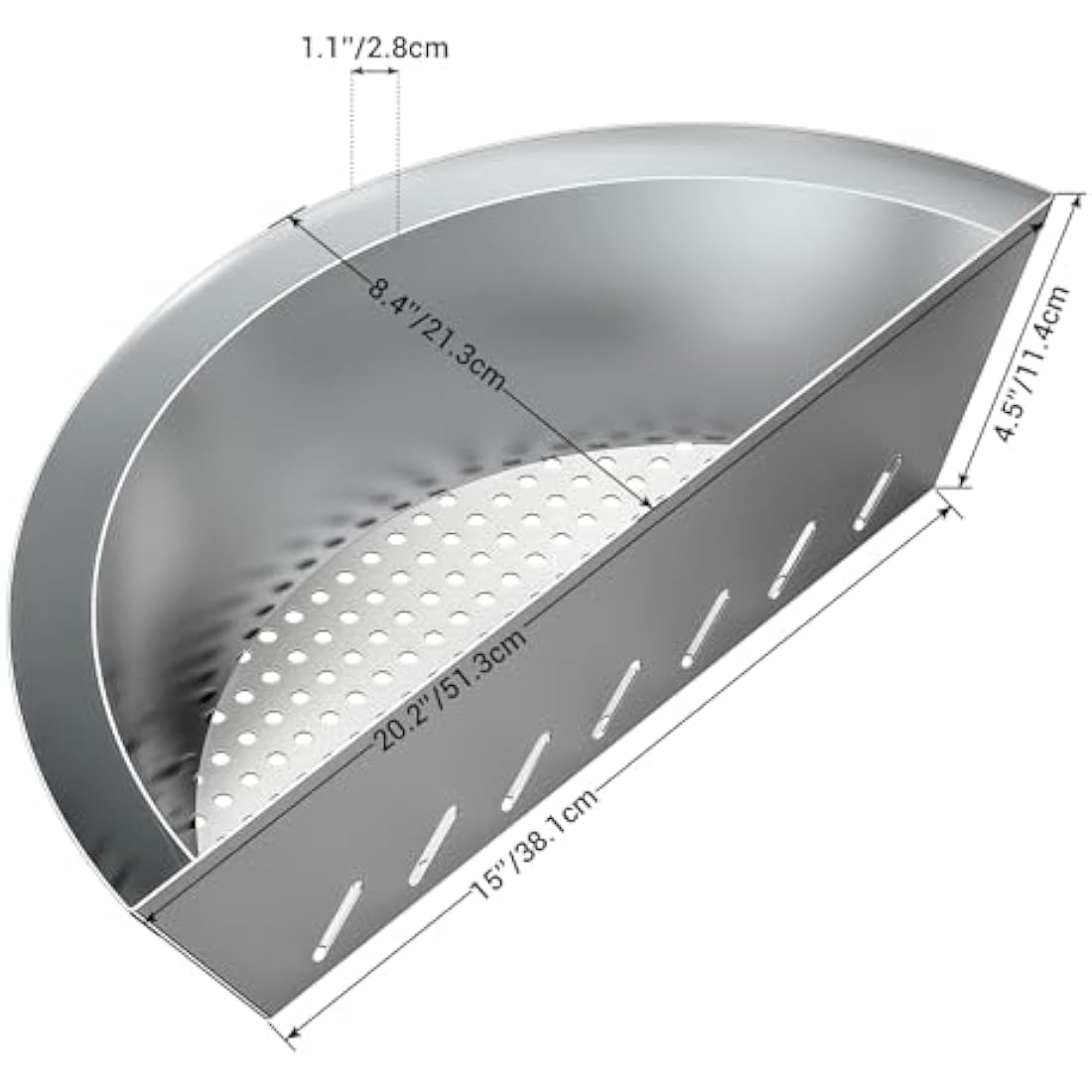Stainless Steel Charcoal Basket for 22-26" Kettle Grills