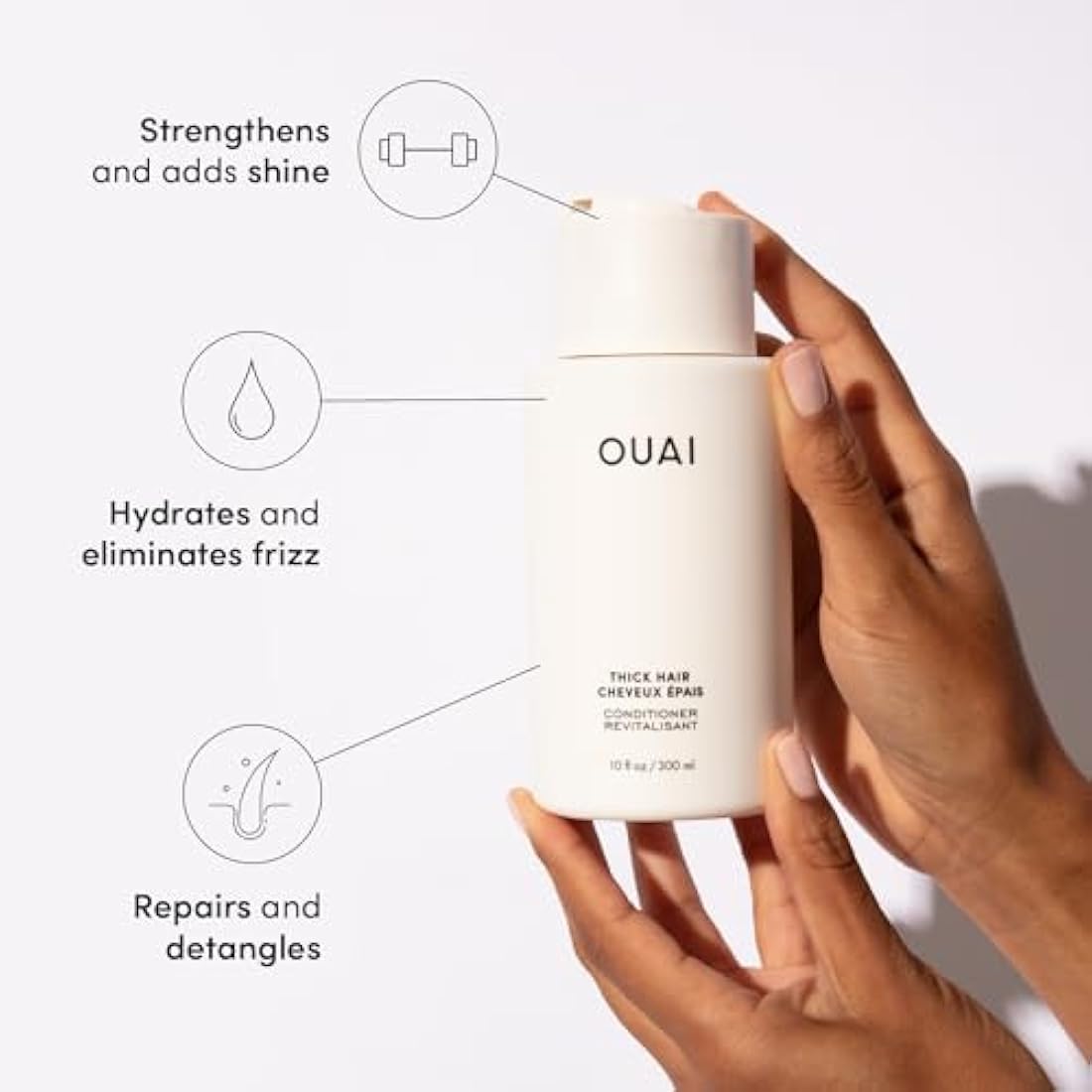 OUAI Thick Hair Conditioner Refill – Hydrating Keratin & Shea Butter 946ml