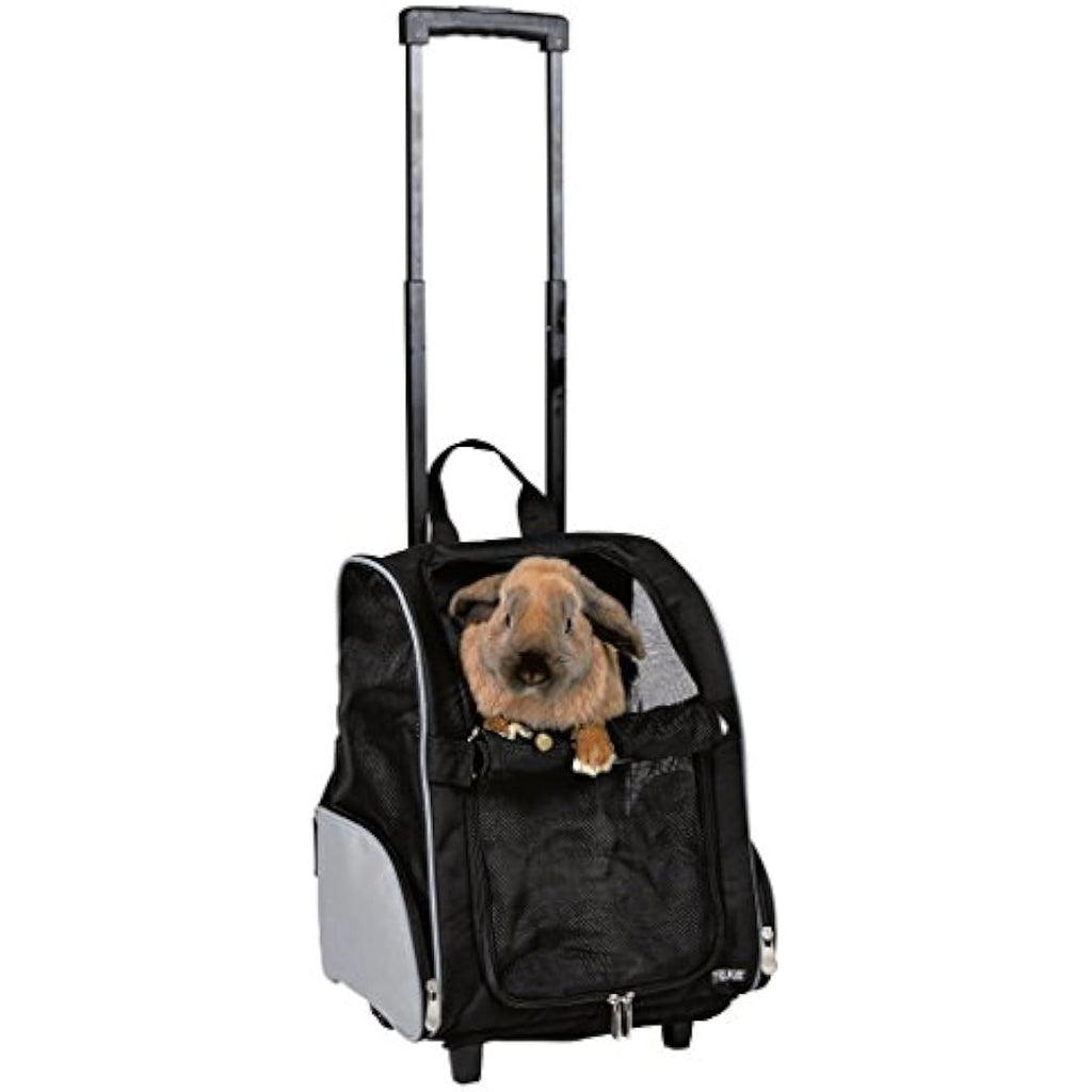 Trixie Nylon Pet Travel Trolley – Black/Grey Dog & Cat Carrier Bag