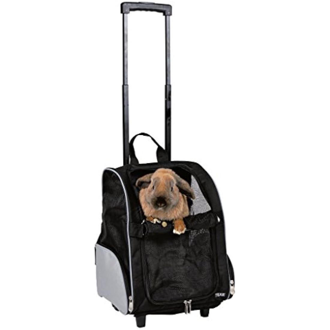Trixie Nylon Pet Travel Trolley – Black/Grey Dog & Cat Carrier Bag