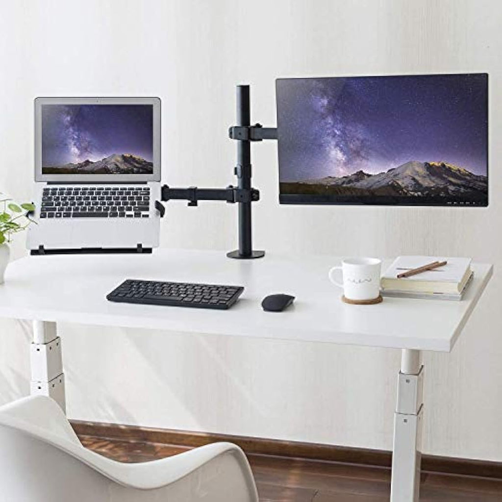 Mount Plus Laptop VESA Tray for Monitor Arms – Fits 75x75 & 100x100mm