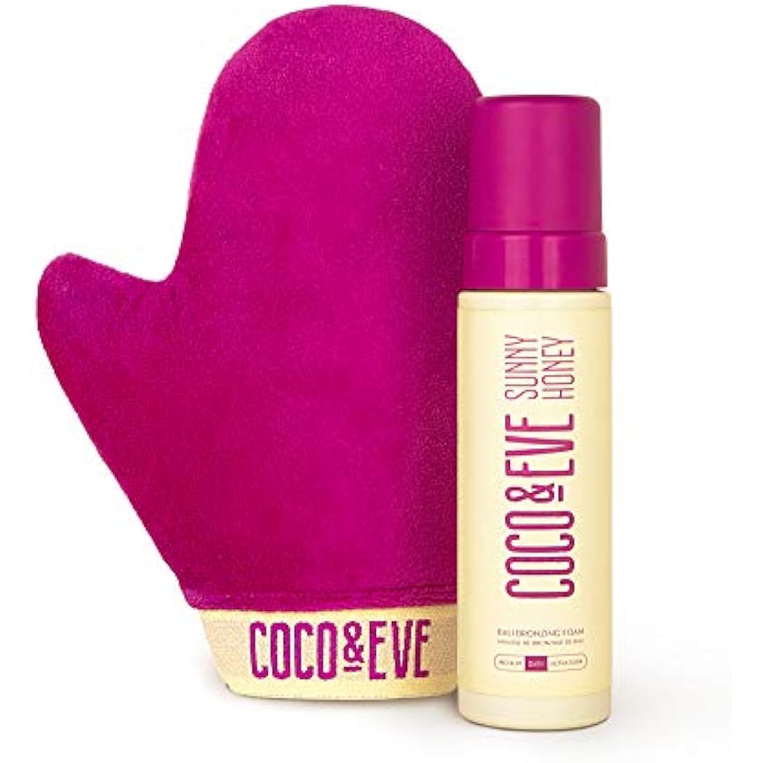 Coco & Eve Sunny Honey Self Tanner Mousse Set - Ultra Dark with Mitt