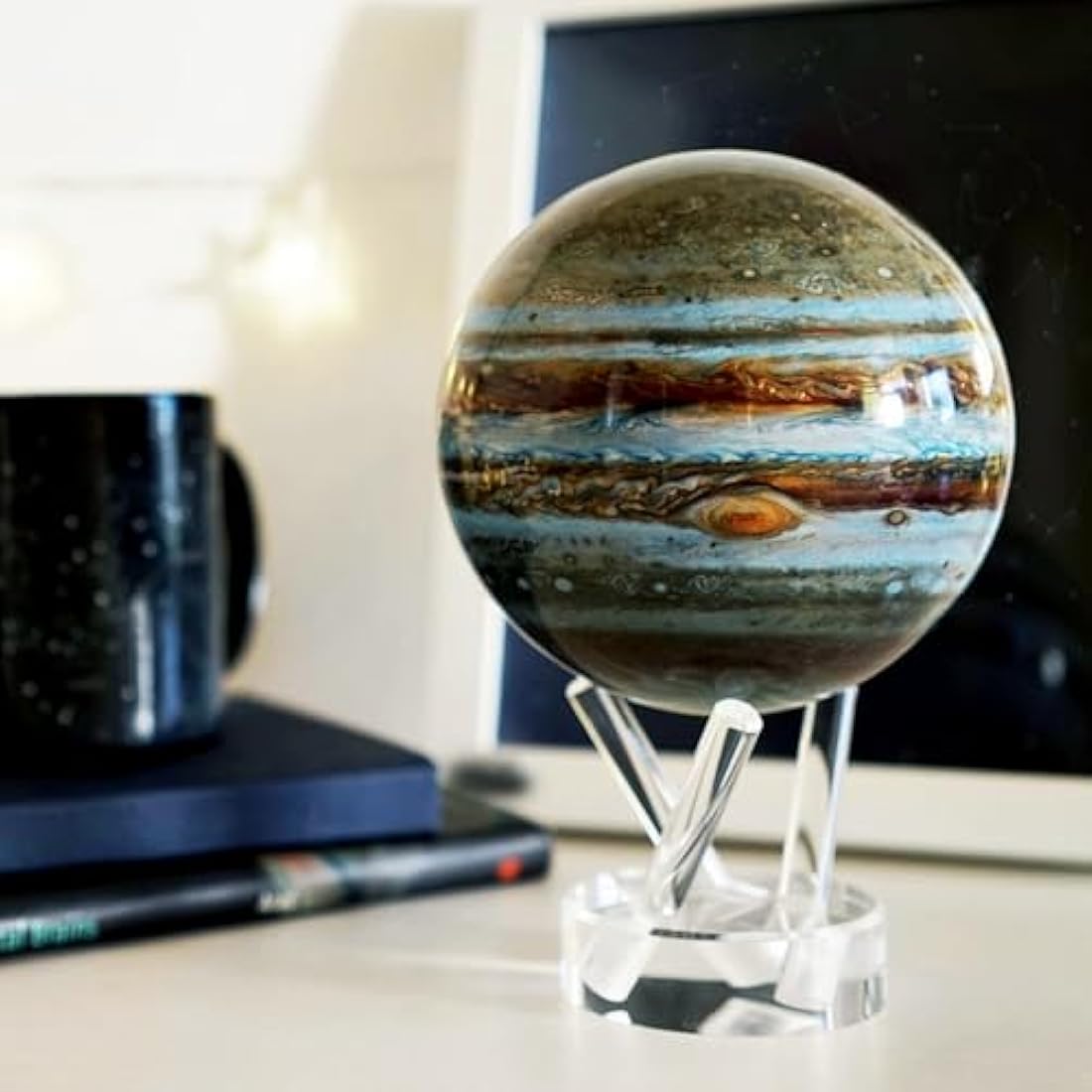 MOVA Jupiter Rotating Globe | 4.5-Inch Solar Powered Desk Decor