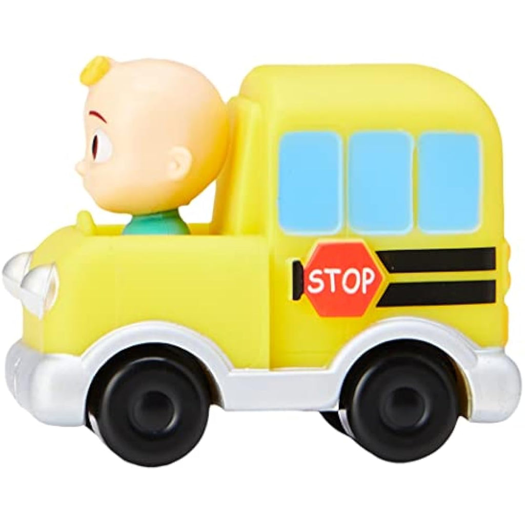 CoComelon JJ School Bus Mini Vehicle – Freewheeling Toy Car for Toddlers