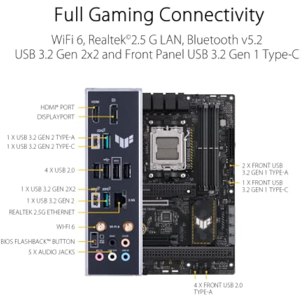 ASUS TUF Gaming B650-PLUS WIFI Motherboard – AMD AM5 Ryzen 7000 ATX