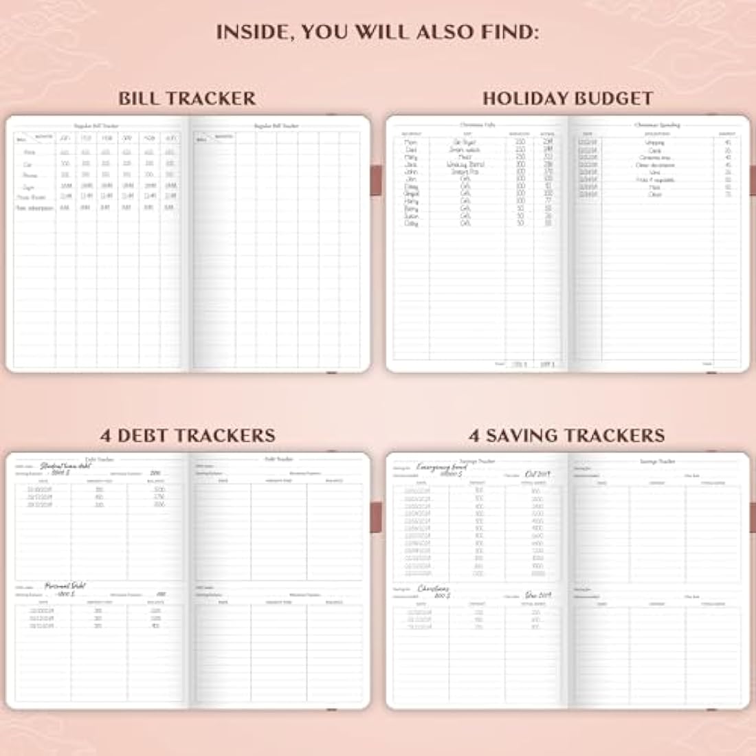 Legend Budget Planner – Vegan Leather Financial Organizer, Rose Gold