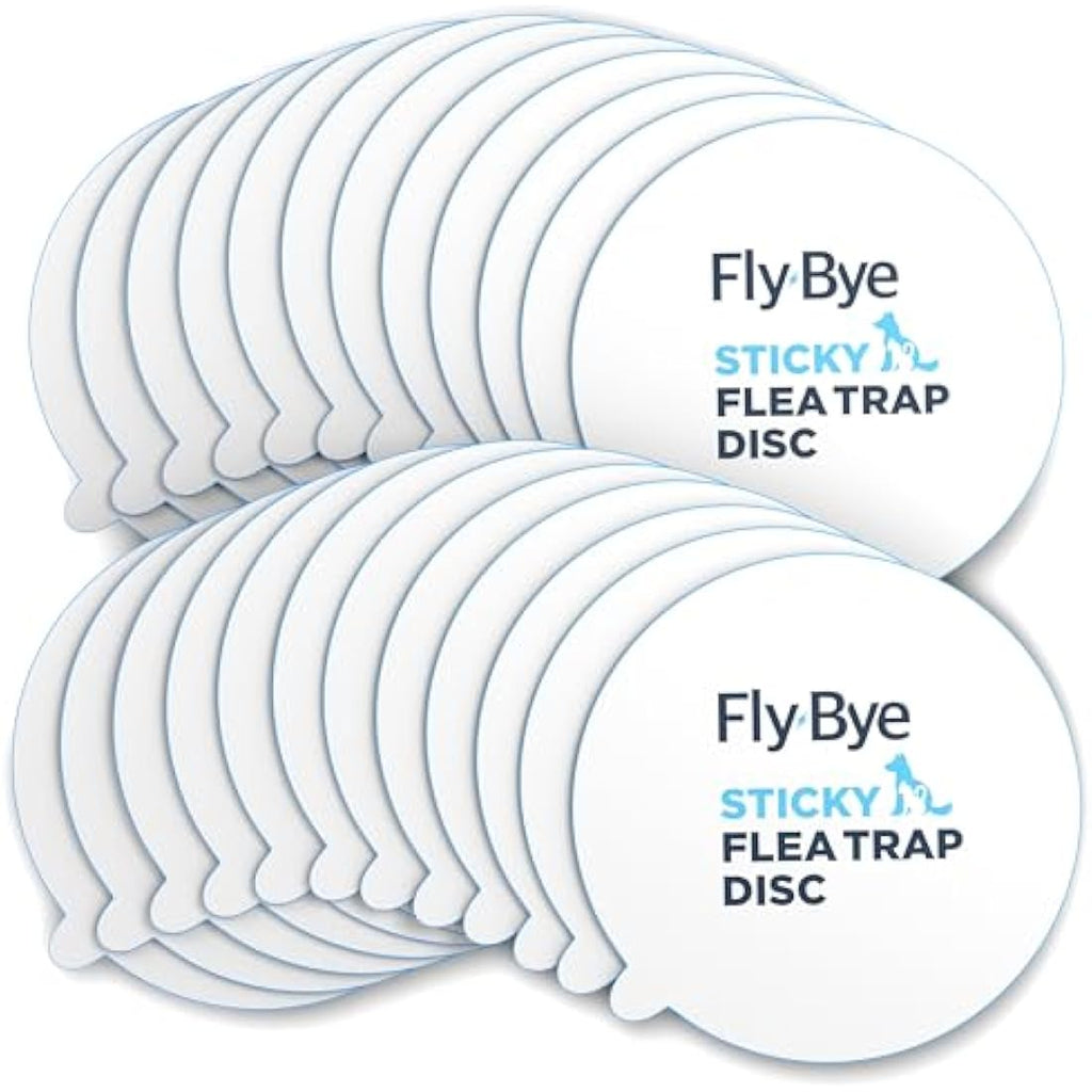 Fly-Bye Flea Trap Sticky Discs – 24 Pack Non-Toxic Refill Pads