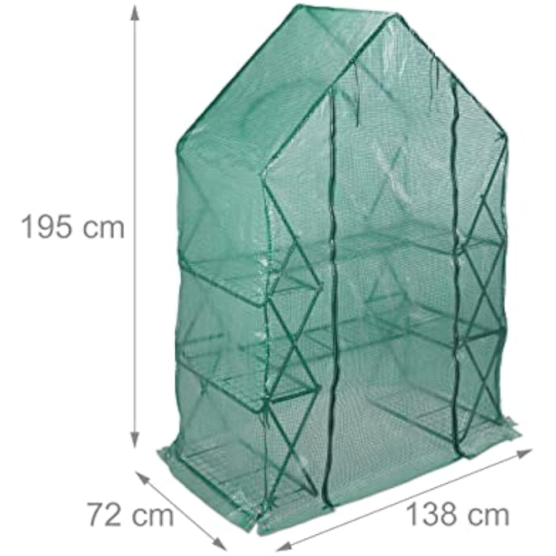 Relaxdays Walk-In Foil Greenhouse – Portable Garden Grow Tent with Shelf