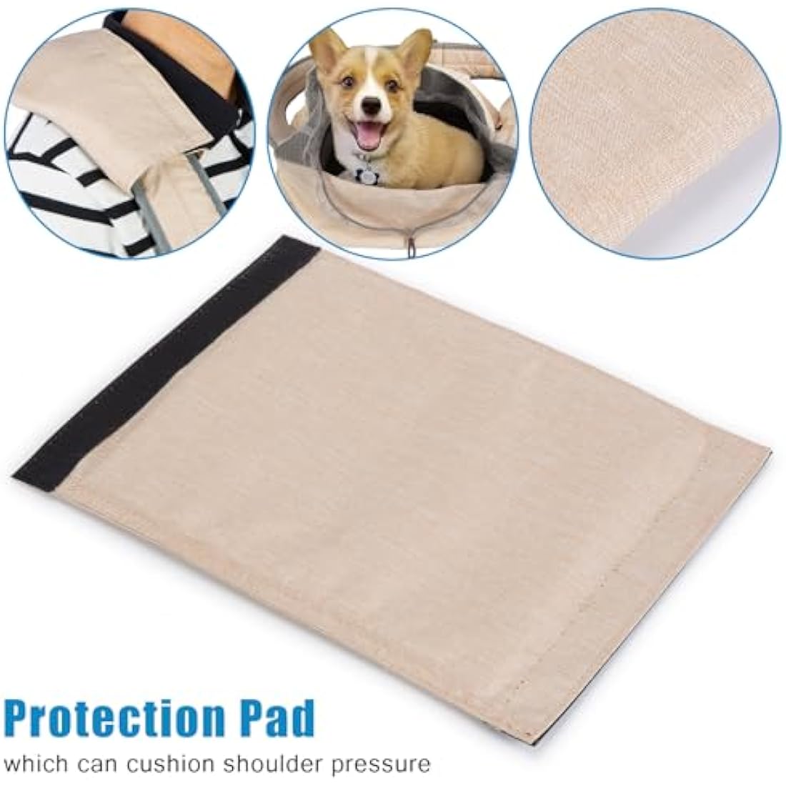 Ownpets Pet Sling Carrier – Hands-Free Adjustable Dog Bag, Cream