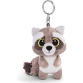 Nici Glubschis Clooney Raccoon Plush Keyring – Pink/White Animal Charm