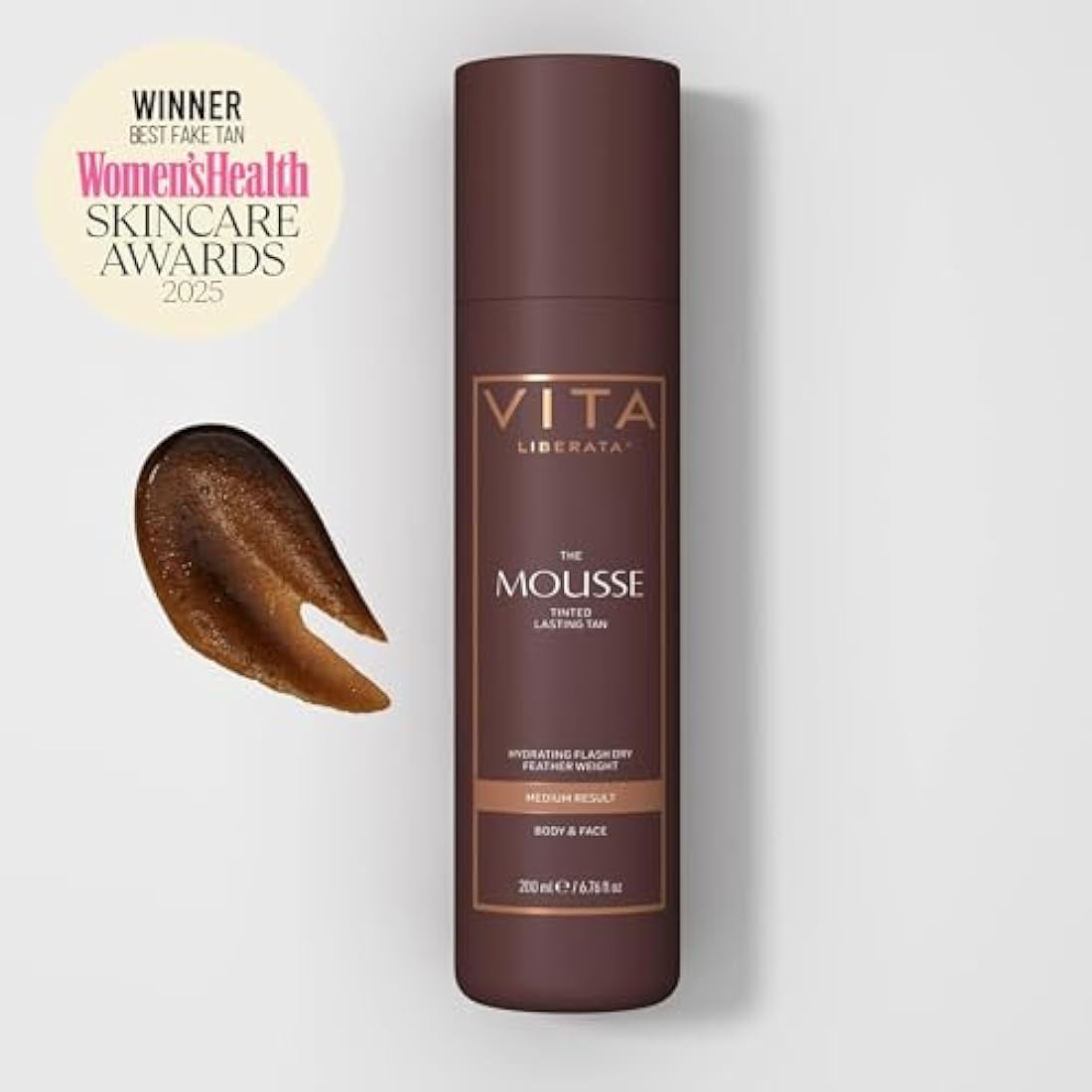 Vita Liberata Tinted Tanning Mousse Medium 200ml & Mitt Bundle