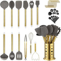 Gold Kitchen Utensils Set – 38pc Silicone & Stainless Steel