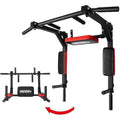 ONETWOFIT Wall Mounted Pull Up Bar & Dip Station - 440lb Home Gym Tower