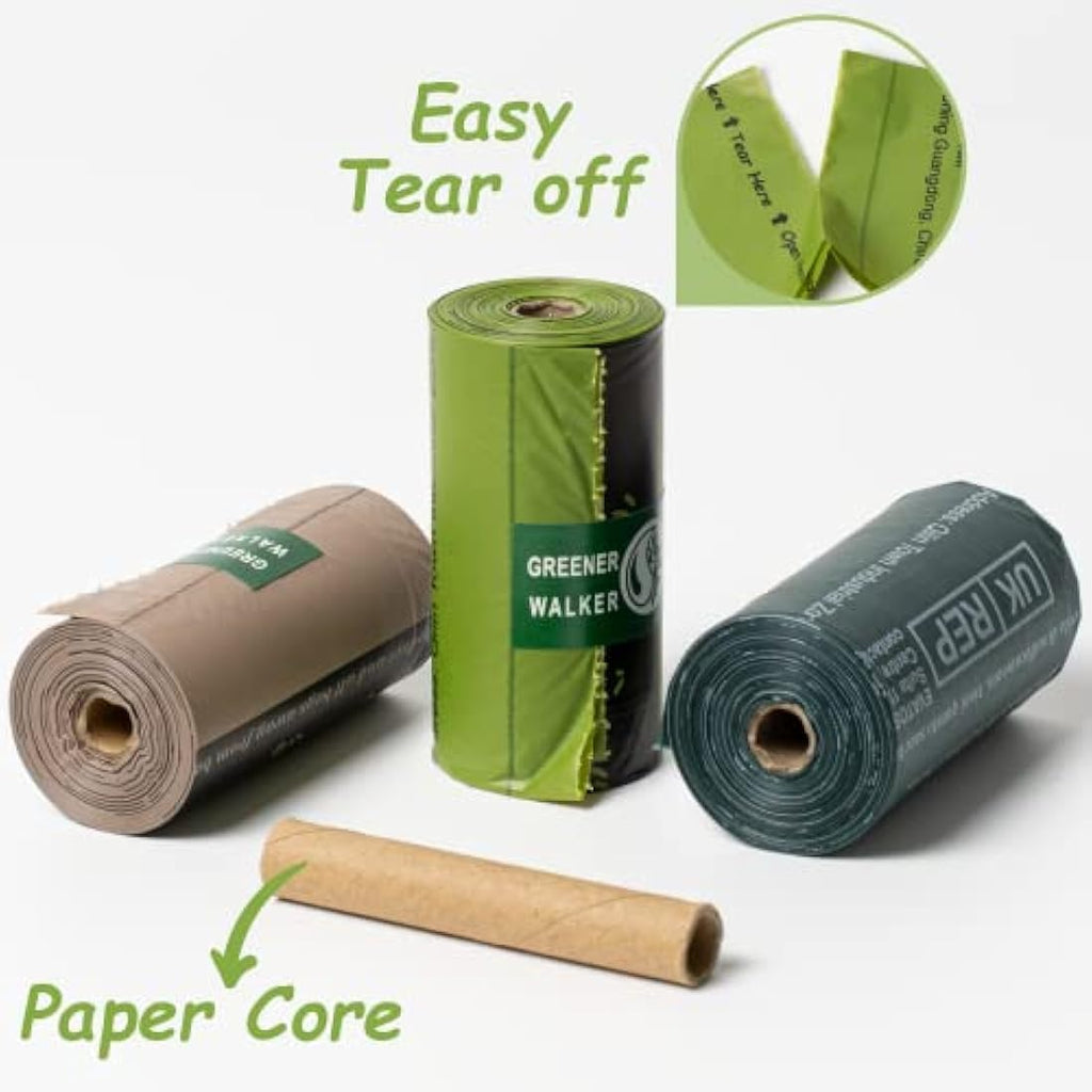 Greener Walker Biodegradable Dog Poo Bags – 540 Extra Thick Leak Proof Bags