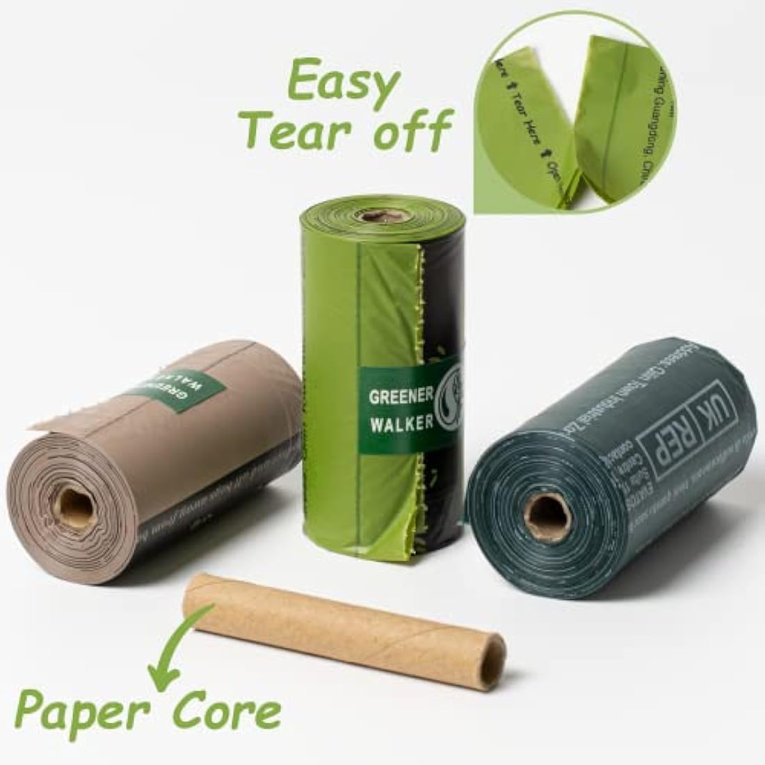 Greener Walker Biodegradable Dog Poop Bags – 1080 Extra Thick Leak Proof