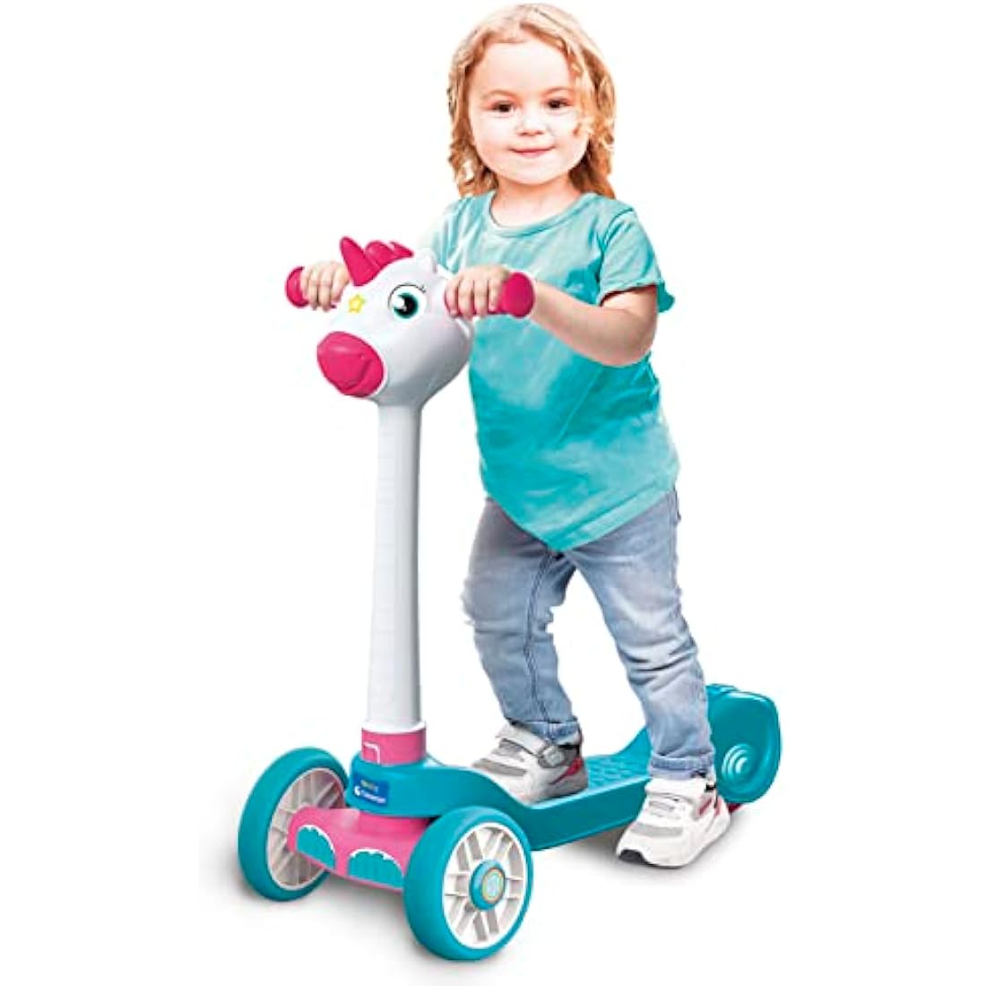 Clementoni Unicorn 3-Wheeled Toddler Scooter - Kids First Ride-On