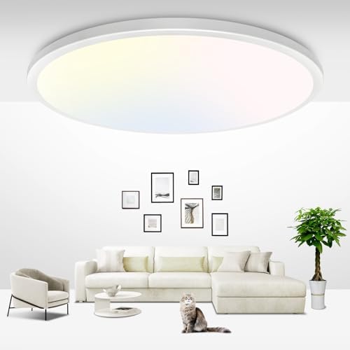 Zemty 36W LED Ceiling Light | 42cm Ultra Thin 3-Color Flush Mount Lamp