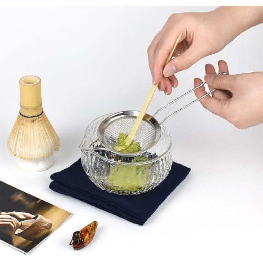 Jolof Store 9-Piece Japanese Matcha Tea Set with Bamboo Whisk - White