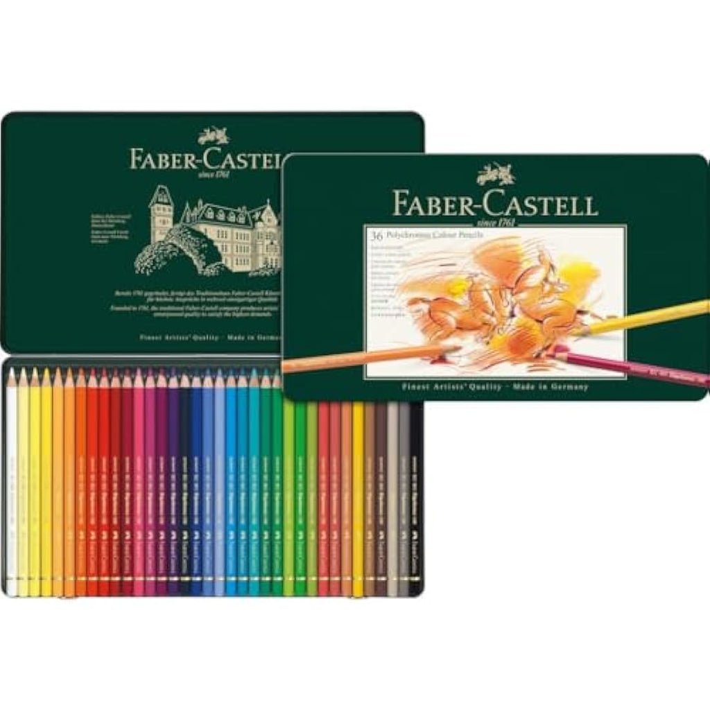 Faber-Castell Polychromos Colour Pencils | Tin of 36 Professional Pencils