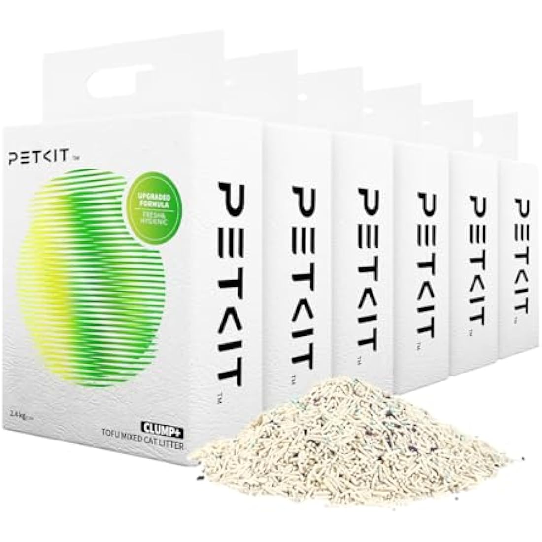 PETKIT Clump+ Tofu Mixed Cat Litter – Odor Control & Flushable, 6 Packs