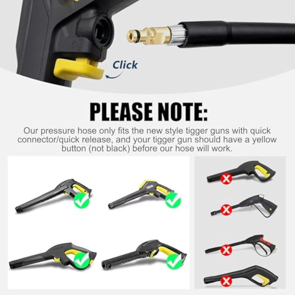 OHAYORI 15M High Pressure Washer Hose for Karcher K2-K7 | M22 Connector