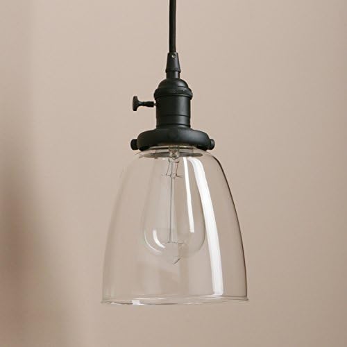 Industrial 3-Light Cluster Pendant – Black Glass Chandelier