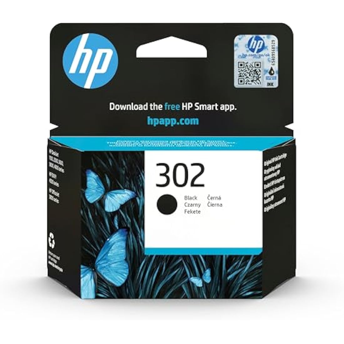 HP 302 Black Original Ink Cartridge (F6U66AE) – Single Pack Printer Ink