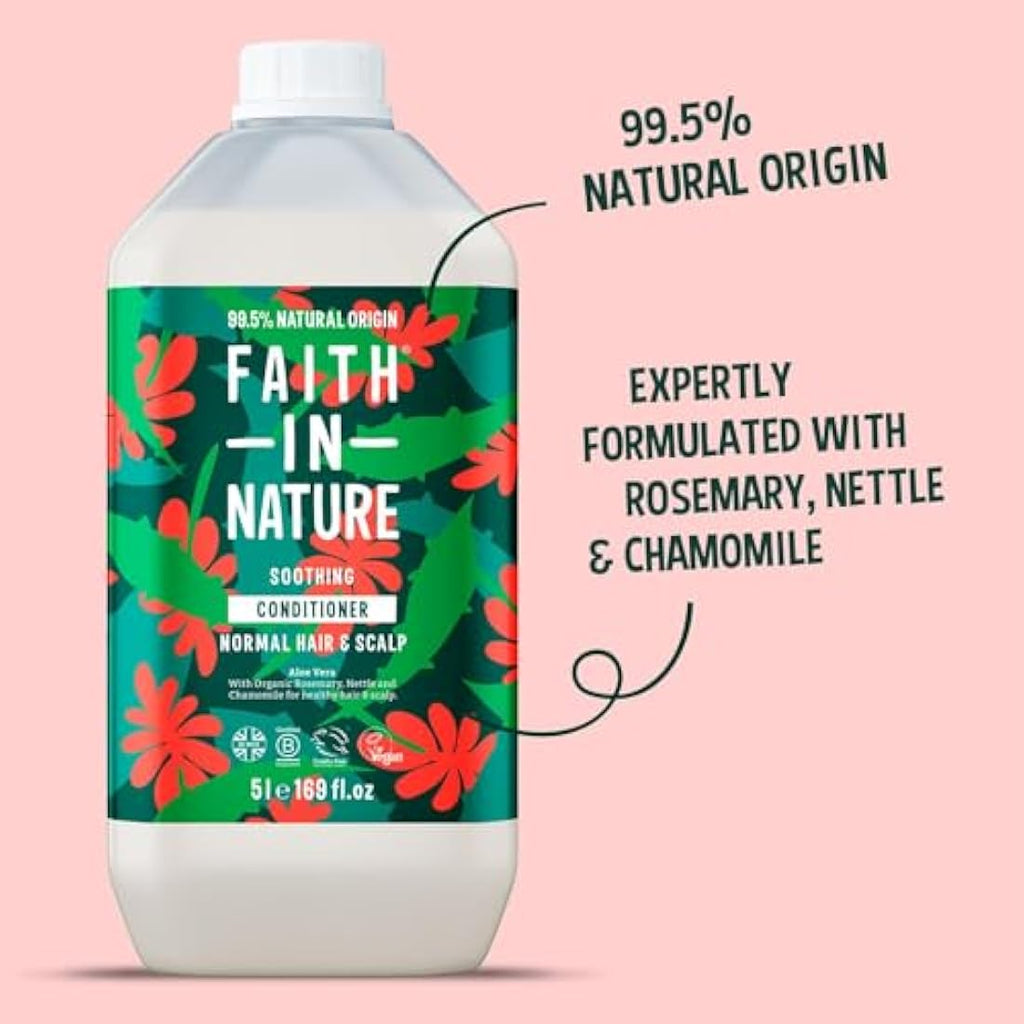 Faith In Nature Aloe Vera Conditioner | Organic 5L Bulk Refill Pack