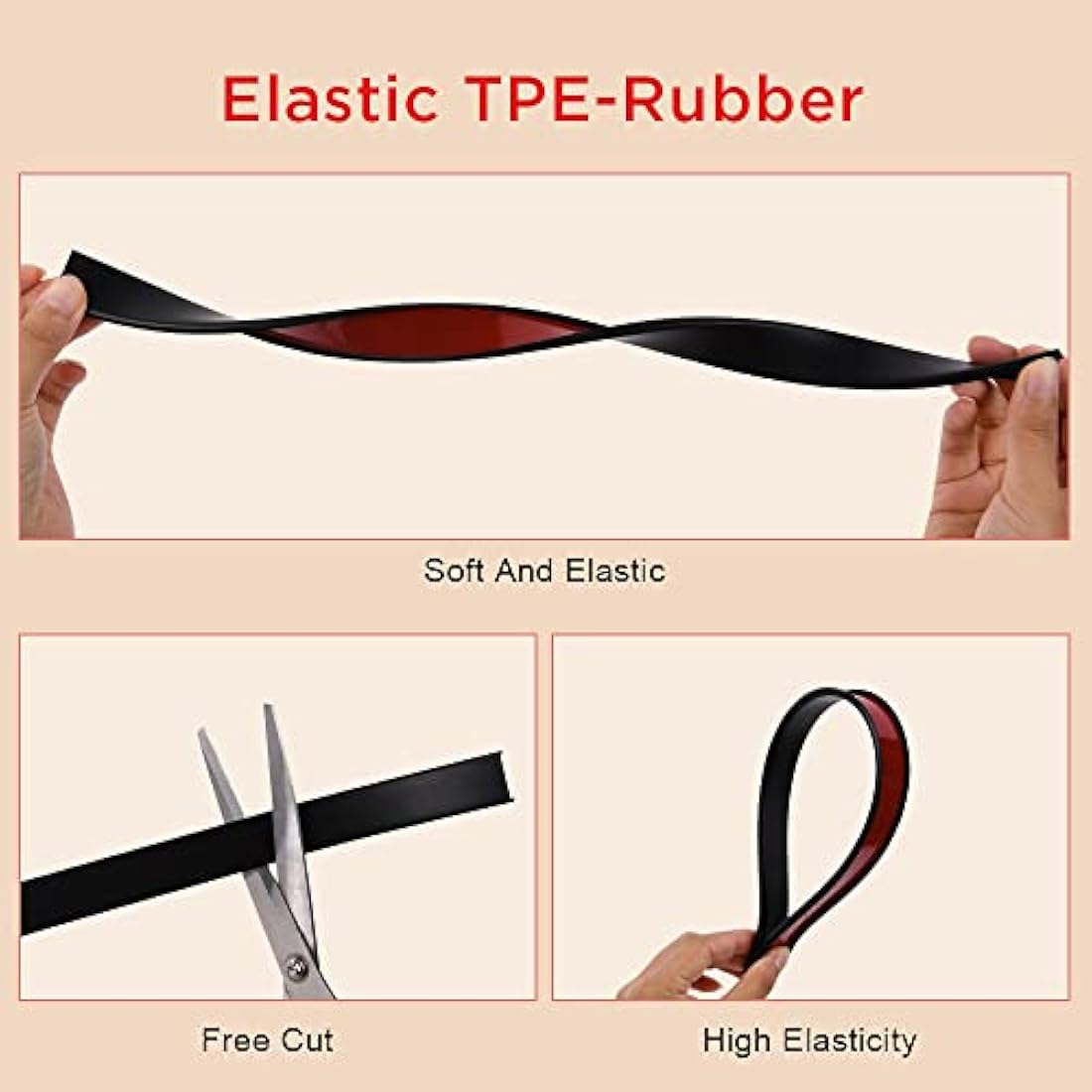Flintronic 5m x 18mm U-Shape TPE Edge Banding | Self-Adhesive Furniture Trim