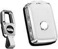 HIBEYO Leather Key Fob Cover for Volvo XC60 XC90 S90 V90 – Side Buttons