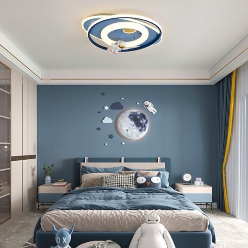 GHiycotdl Astronaut LED Ceiling Light – 58cm Dimmable Kids Room Lamp
