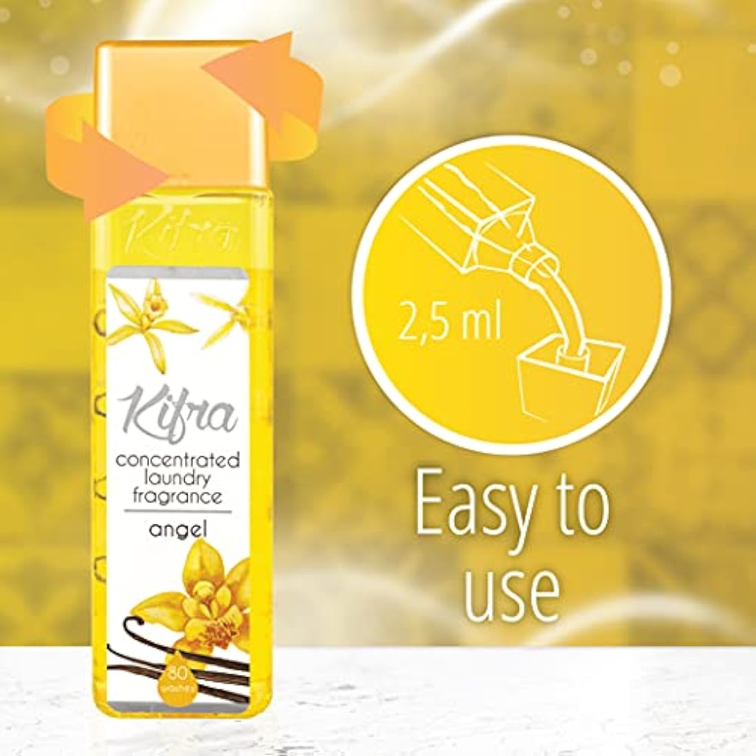 Kifra Angel Laundry Perfume – Concentrated Fragrance (200ml, 80 Loads)