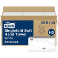 Tork Singlefold 2-Ply White Paper Hand Towels | H3 System | 3750 Sheets
