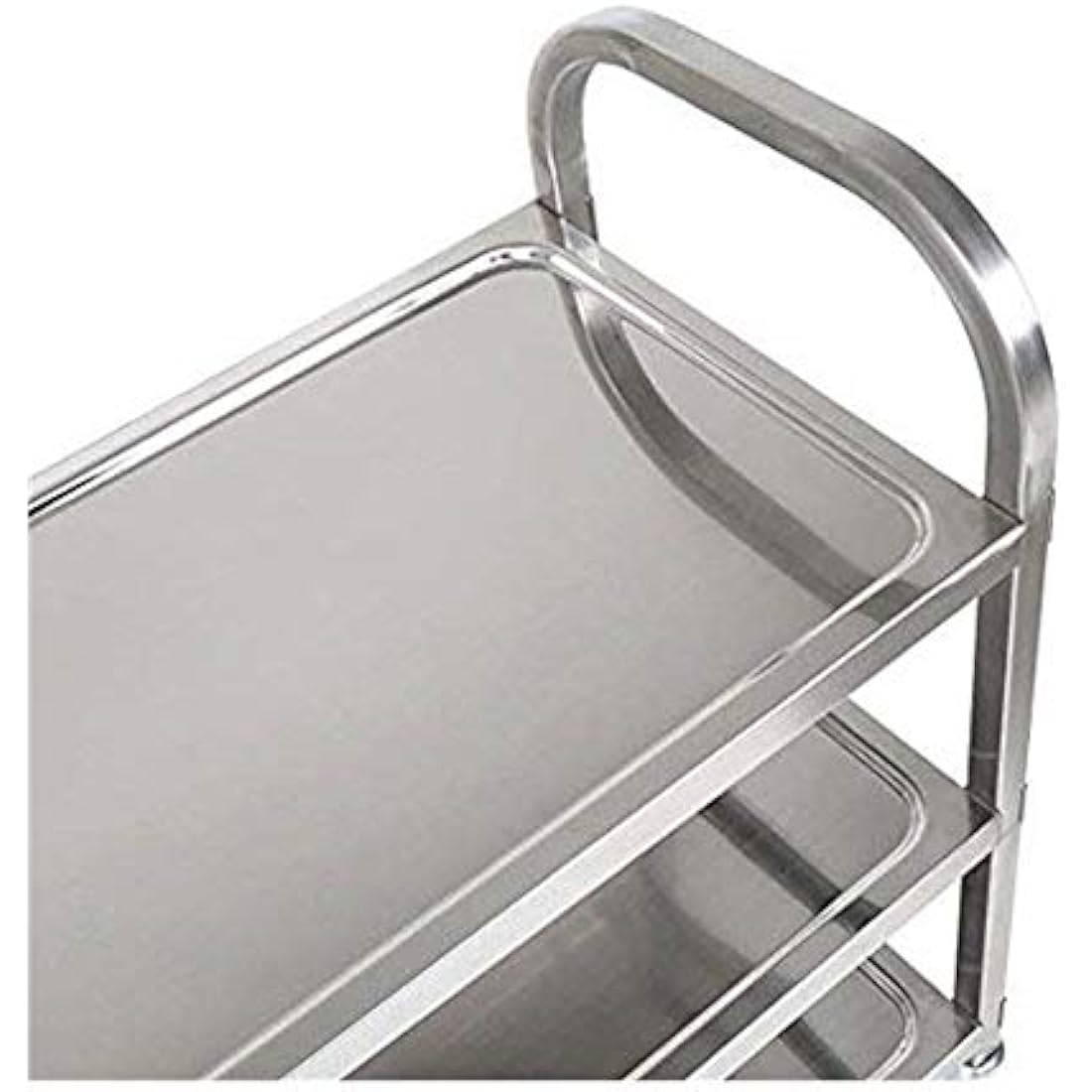 Nisorpa 3-Tier Stainless Steel Catering Trolley | Utility Cart with Wheels