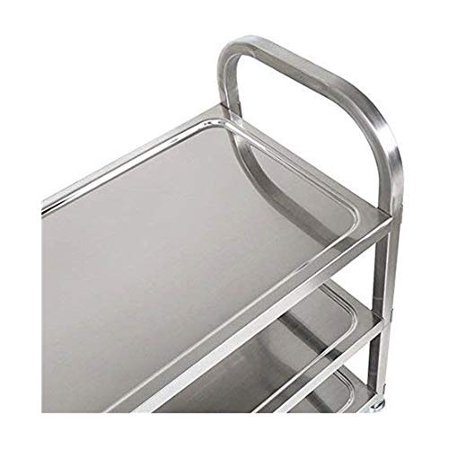 Nisorpa 3-Tier Stainless Steel Utility Cart | Rolling Catering Trolley