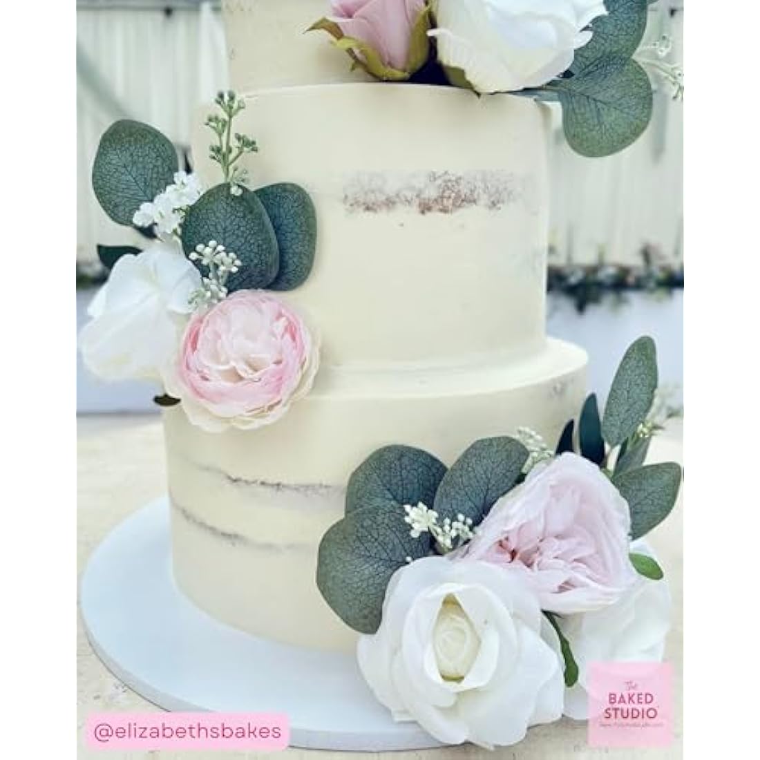 Silk Peony and Tea Rose Artificial Bouquet – Light Pink