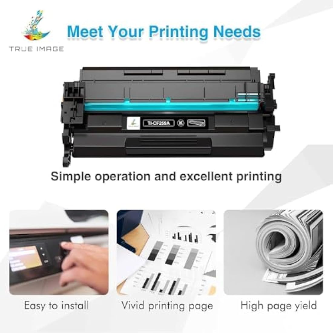 True Image CF259A Black Toner Cartridge for HP LaserJet Pro M404 M428