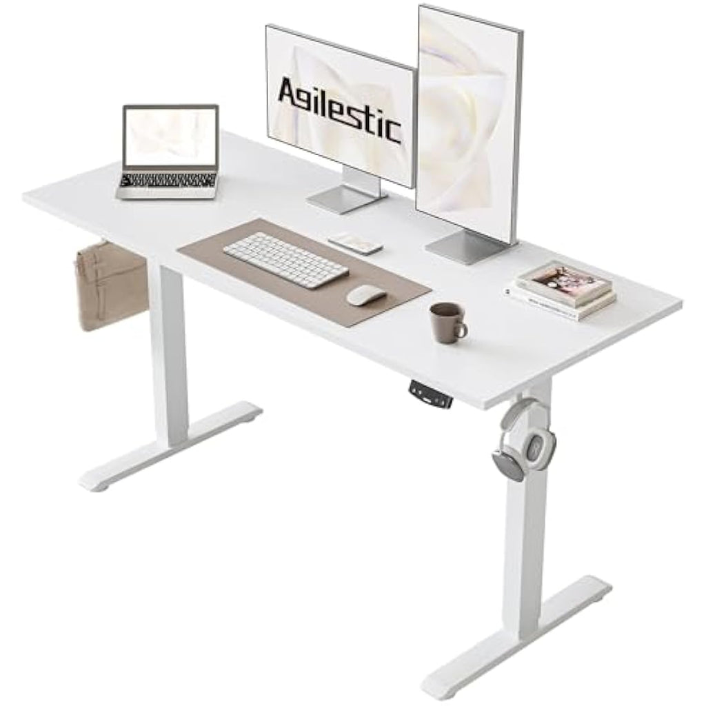 Agilestic Electric Standing Desk – 120x60cm Height Adjustable White