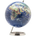 25cm World Globe | Navy Blue & Stainless Steel Desk Decor