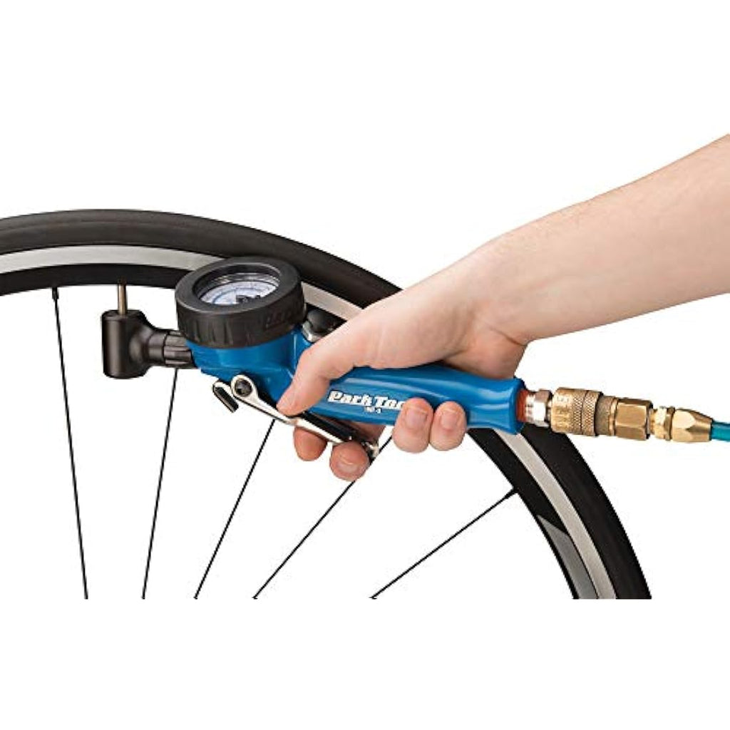 Park Tool INF-2 Shop Inflator Tool with Pressure Gauge - Blue
