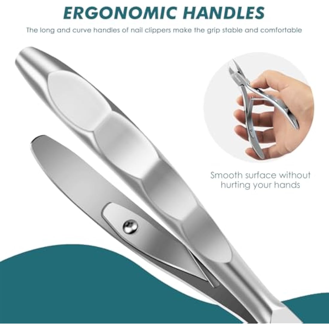 Auxmir Toenail Clippers – Sharp Stainless Steel Nippers for Thick Nails