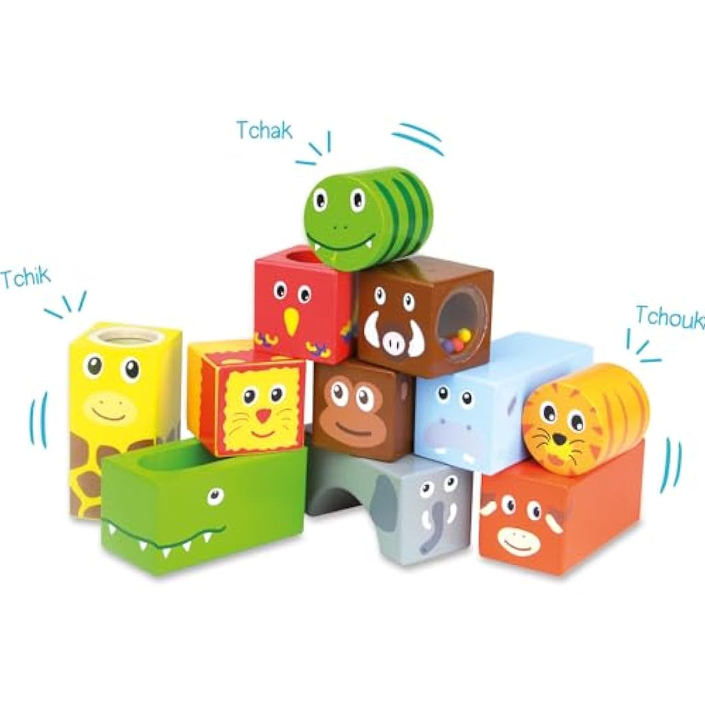 Vilac Savanna Musical Blocks – French Wooden Educational Toys for Kids