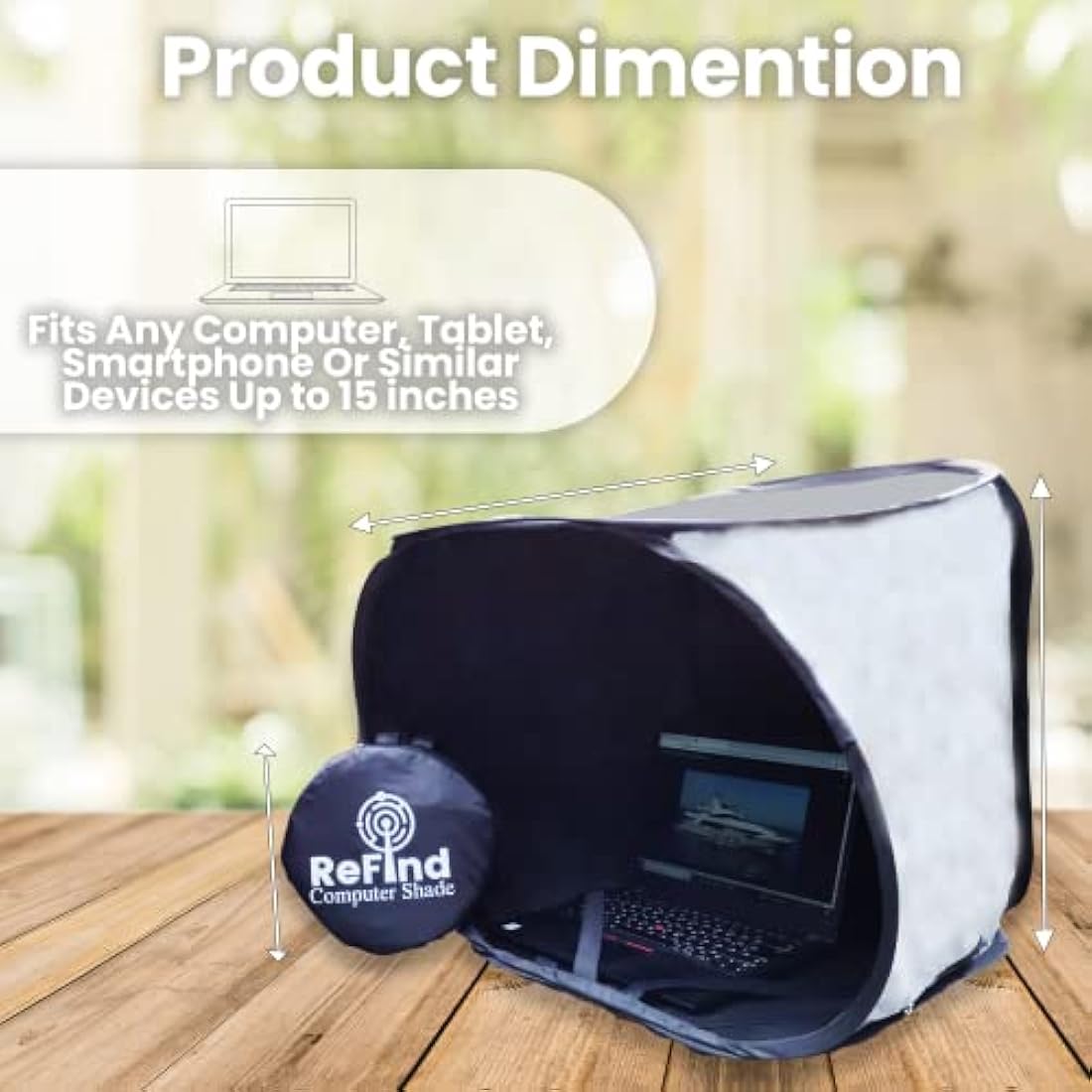 Laptop Sun Shade – Portable Anti-Glare Hood for Outdoor Use