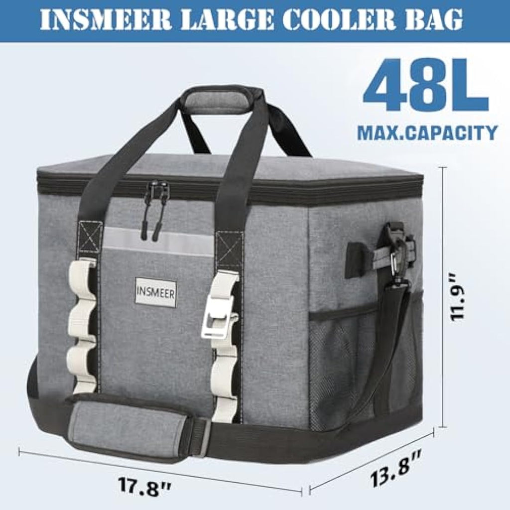 INSMEER 65 Can Large Soft Cooler Bag | 48L Insulated Leakproof Thermal Bag