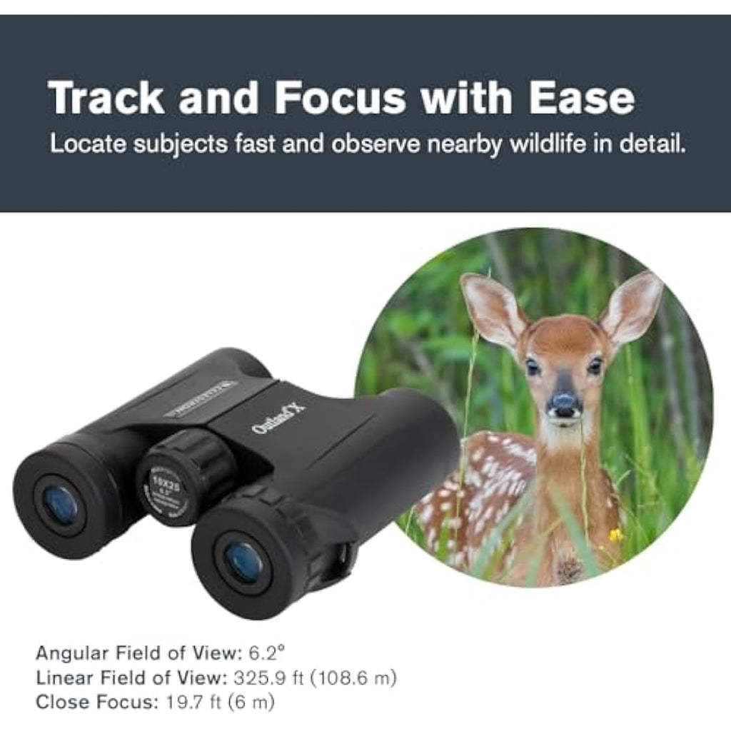 Celestron Outland X 10x25 Compact Binoculars – Waterproof & Fogproof