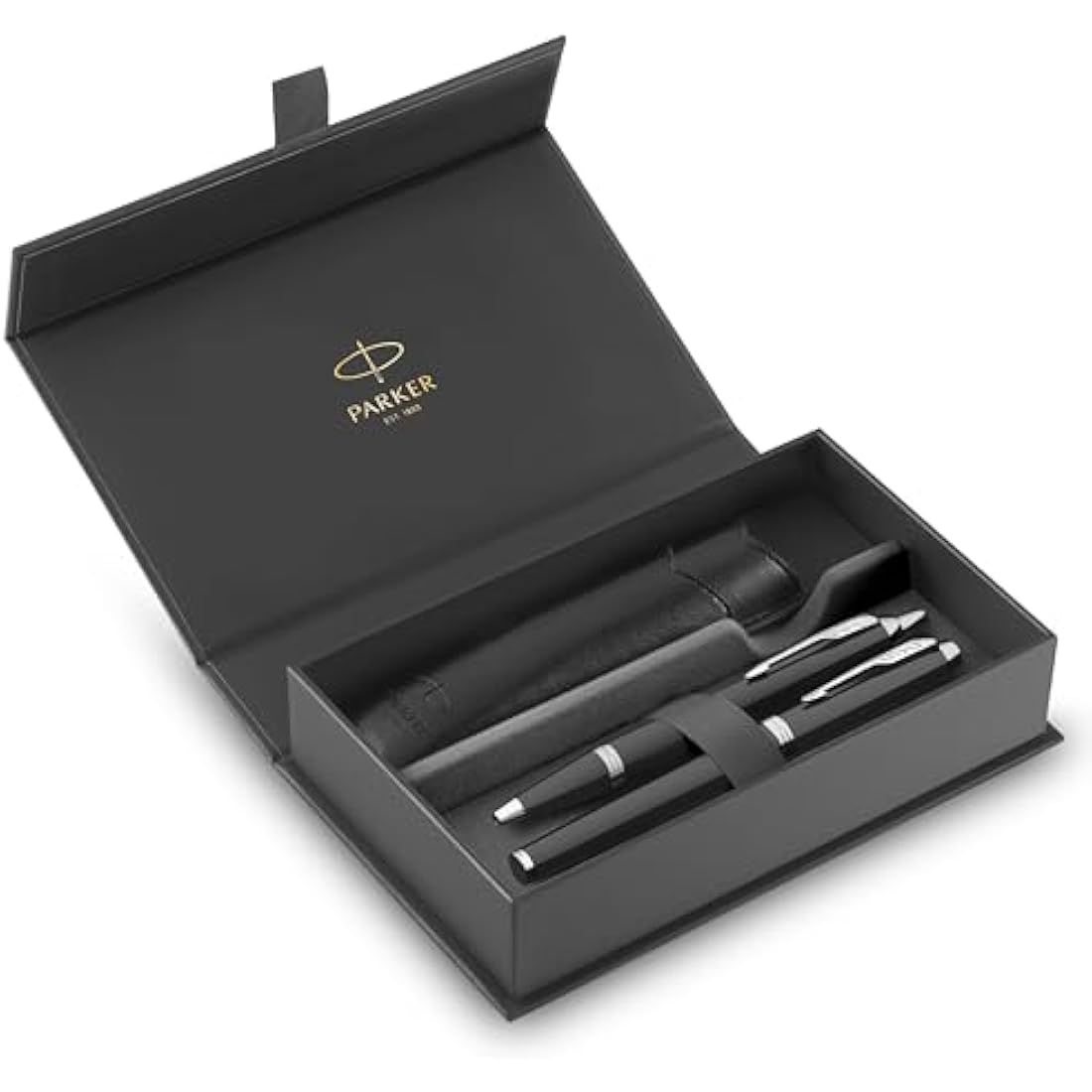 Parker IM Duo Pen Gift Set | Fountain & Ballpoint Pens | Black & Chrome
