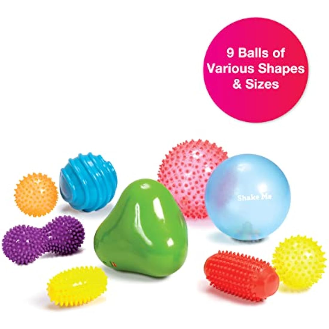 Edushape Sensory Mini Balls for Baby | 6-Pack BPA-Free Tactile Toys