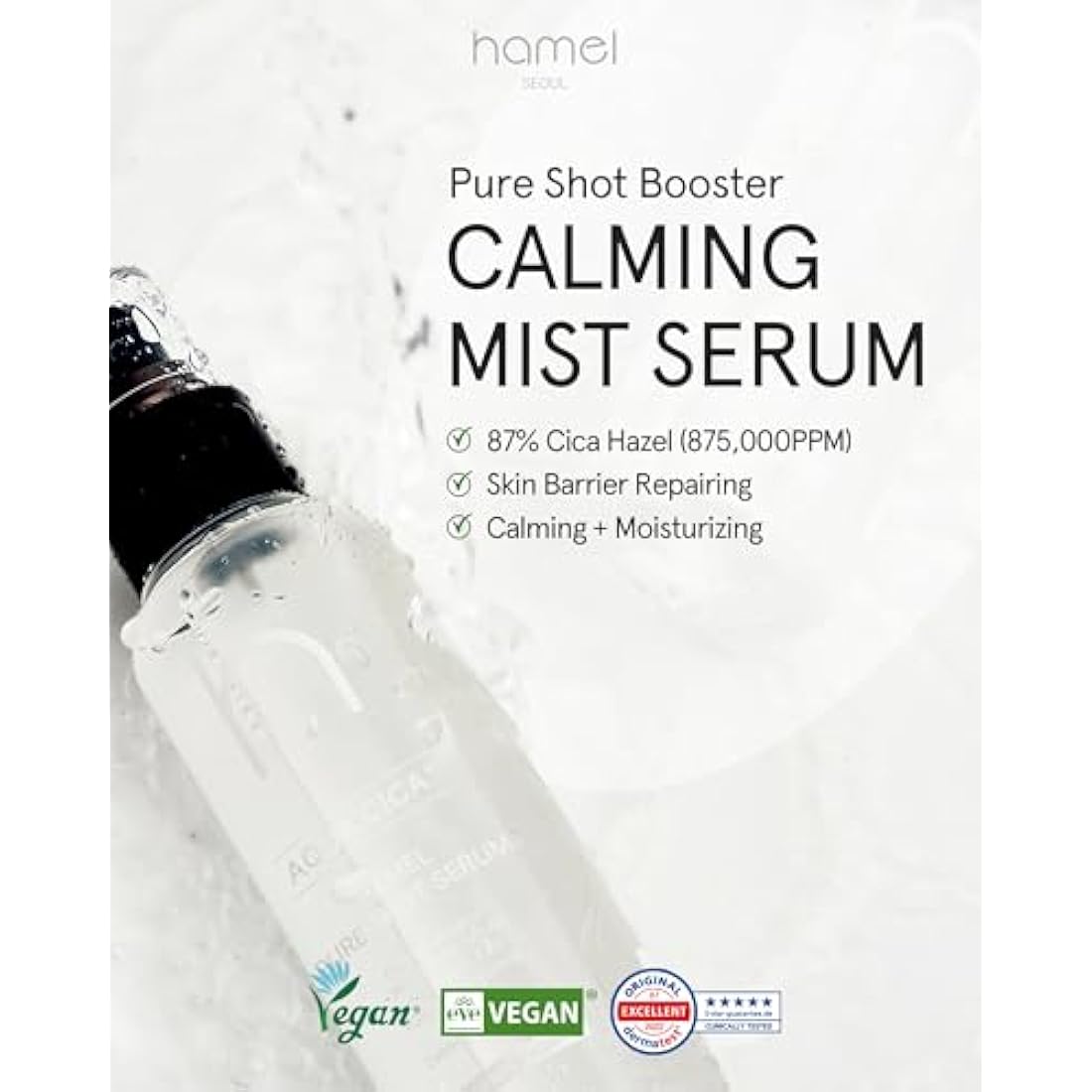 HAMEL Pure Shot Calming Mist Serum – Vegan Witch Hazel & Hyaluronic Acid