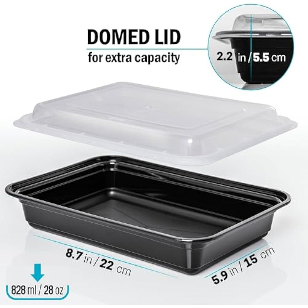 Igluu Meal Prep Containers - 30 Pack 28oz BPA-Free Reusable Bento Boxes