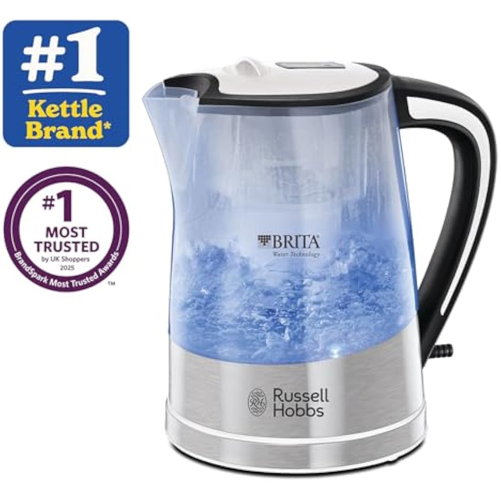 Russell Hobbs Brita Filter Purity Electric Kettle | 1.5L, 3000W | Clear